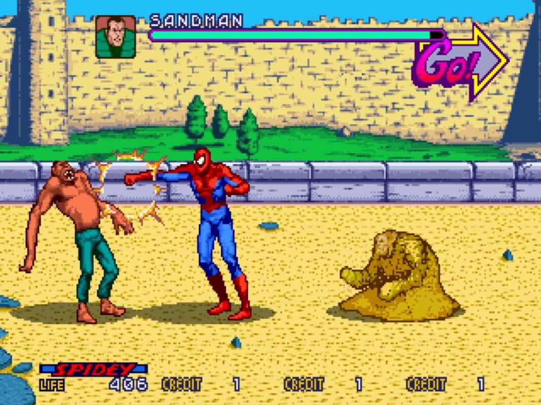 Spider-Man The Video Game - геймплей игры Arcade